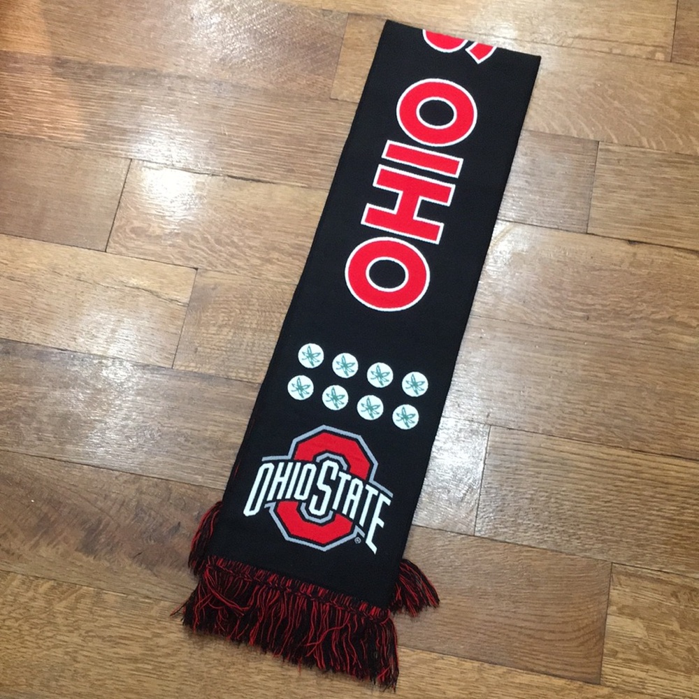 Ohio State Columbus Dispatch Black and Red Scarf